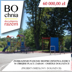 Zwiększenie poziomu bezpieczeństwa dzieci w obrębie placu zabaw – osiedle Dołuszyce (osiedlowy: Dołuszyce)