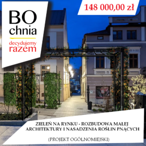 Zieleń na Rynku – rozbudowa małej architektury i nasadzenia roślin pnących