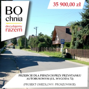 Przejście dla pieszych przy przystanku autobusowym (ul. Wygoda 72) (osiedlowy: Proszowskie)