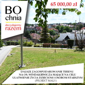 Dalsze zagospodarowanie terenu na&nbsp;os.&nbsp;Windakiewicza mająca na&nbsp;celu ułatwienie życia dzieciom i&nbsp;osobom starszym