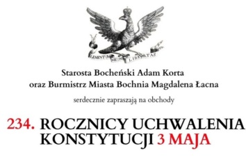 Bocheńskie obchody 234. rocznicy Uchwalenia Konstytucji 3 Maja