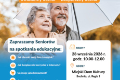Świadomy Senior – Bezpieczny Senior. Już w&nbsp;poniedziałek spotkanie edukacyjne w&nbsp;Bochni