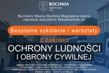 W piątek bezpłatne szkolenie z&nbsp;obrony cywilnej dla mieszkańców Bochni
