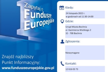 Punkt Informacyjny Funduszy Europejskich w bocheńskim Urzędzie Miasta