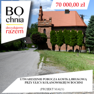Utwardzenie pobocza kostką brukową przy ul.&nbsp;Kolanowskiej w&nbsp;Bochni