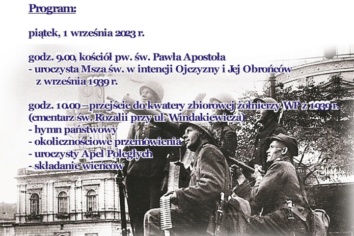 84. rocznica agresji niemieckiej na Polskę i wybuchu II wojny światowej