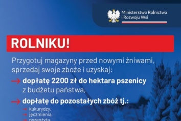 Informacja Ministra Rolnictwa i Rozwoju Wsi dla Rolników