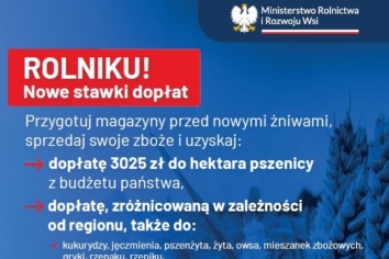Rolniku! Nowe stawki dopłat