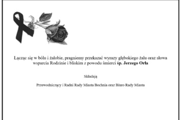 Kondolencje od Rady Miasta Bochnia