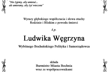 Zmarł Ludwik Węgrzyn – Wybitny Bocheński Polityk i Samorządowiec