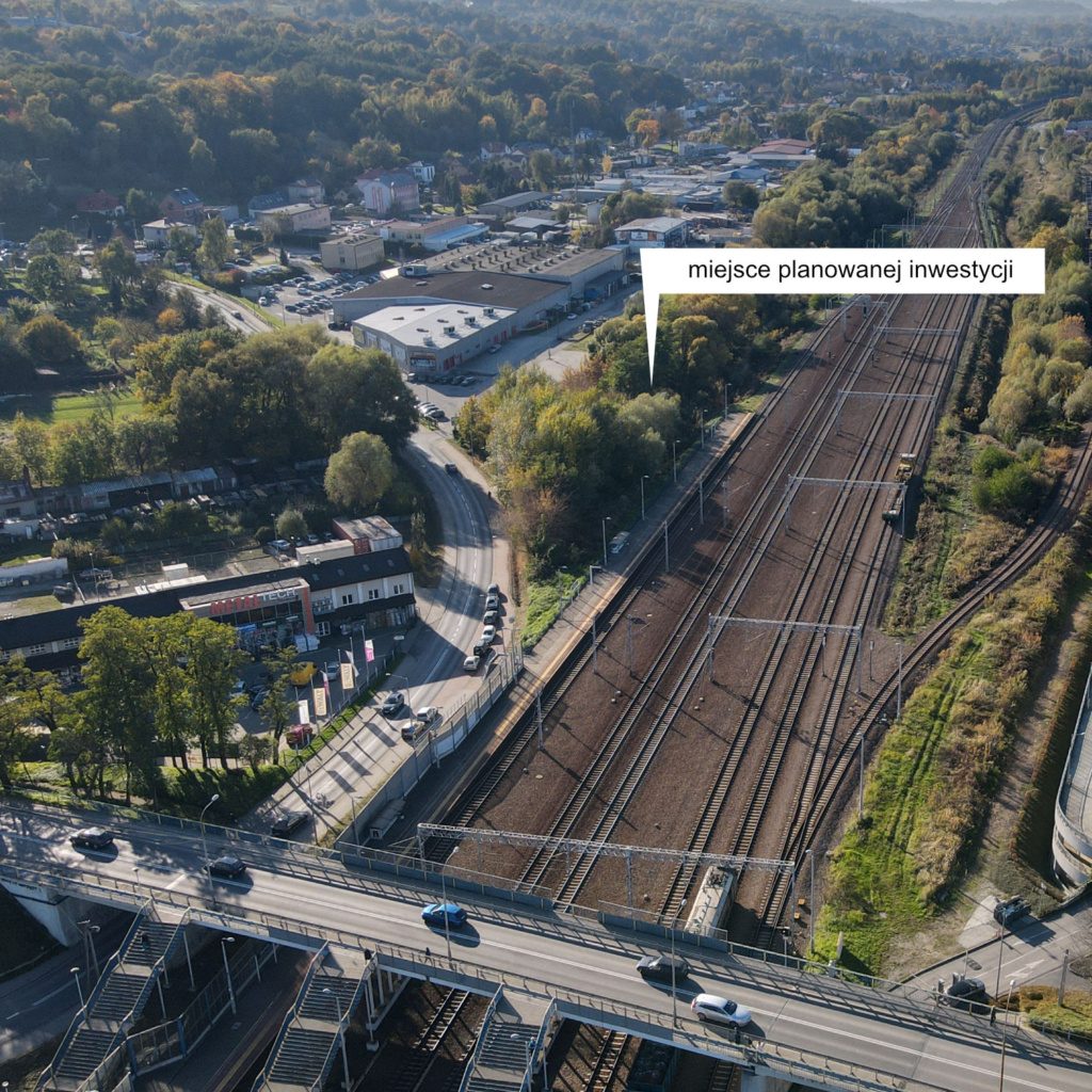 park and ride - miejsce inwestycji - zdjęcie lotnicze