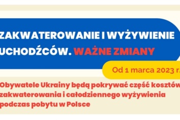Zakwaterowanie i wyżywienie uchodźców: od 1 marca ważne zmiany!