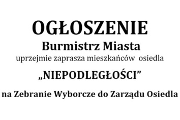 Zebranie osiedlowe Niepodległości